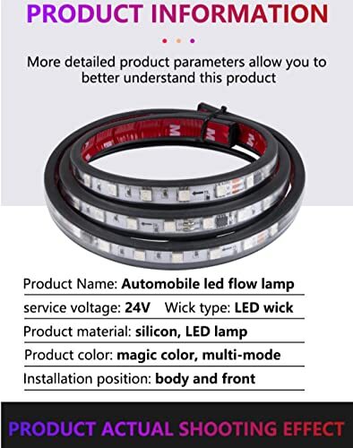 24V LED テープライト 車 流れる RGB シーケンシャル イルミネーション トラック LED テープ ライト 防水 汎用品 1Mの画像4