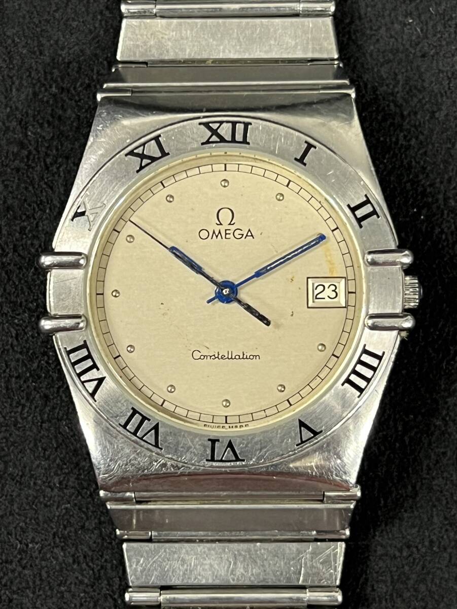 0010-0433 1円出品 時計 腕時計 OMEGA オメガ Constellation コンステレーション Ref. 396.1070 1080 クォーツ 不動品 稼働未確認_画像1