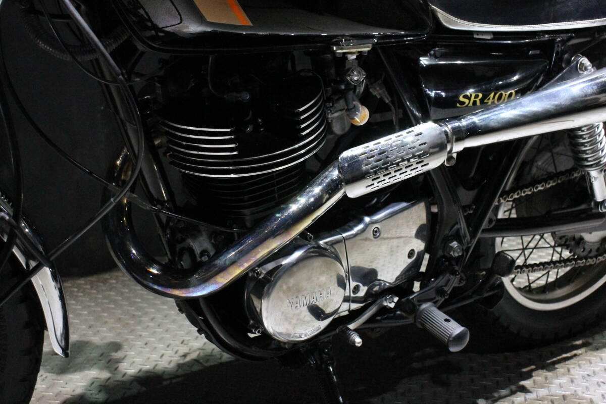 絶版OKOキャブレター搭載！ ビッグフィン化 レフトアップマフラー SR400 検: スクランブラー トラッカー CB400SS W400 CB400TT zxcv21357_画像10