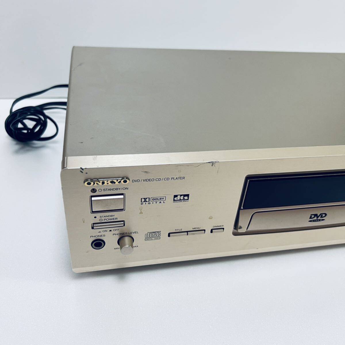 【1円スタート】 ONKYO DVD ビデオCD CD プレーヤー DV-S717 動作確認済 1988年製 デッキのみ リモコンなし ディスク再生可 オンキヨー_画像2