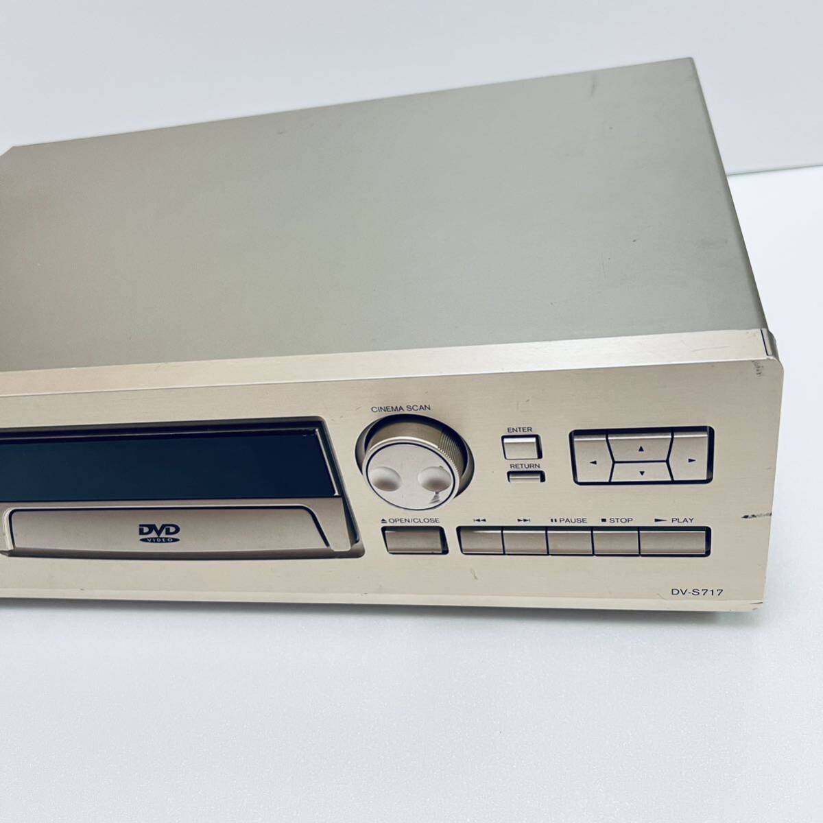【1円スタート】 ONKYO DVD ビデオCD CD プレーヤー DV-S717 動作確認済 1988年製 デッキのみ リモコンなし ディスク再生可 オンキヨー_画像3