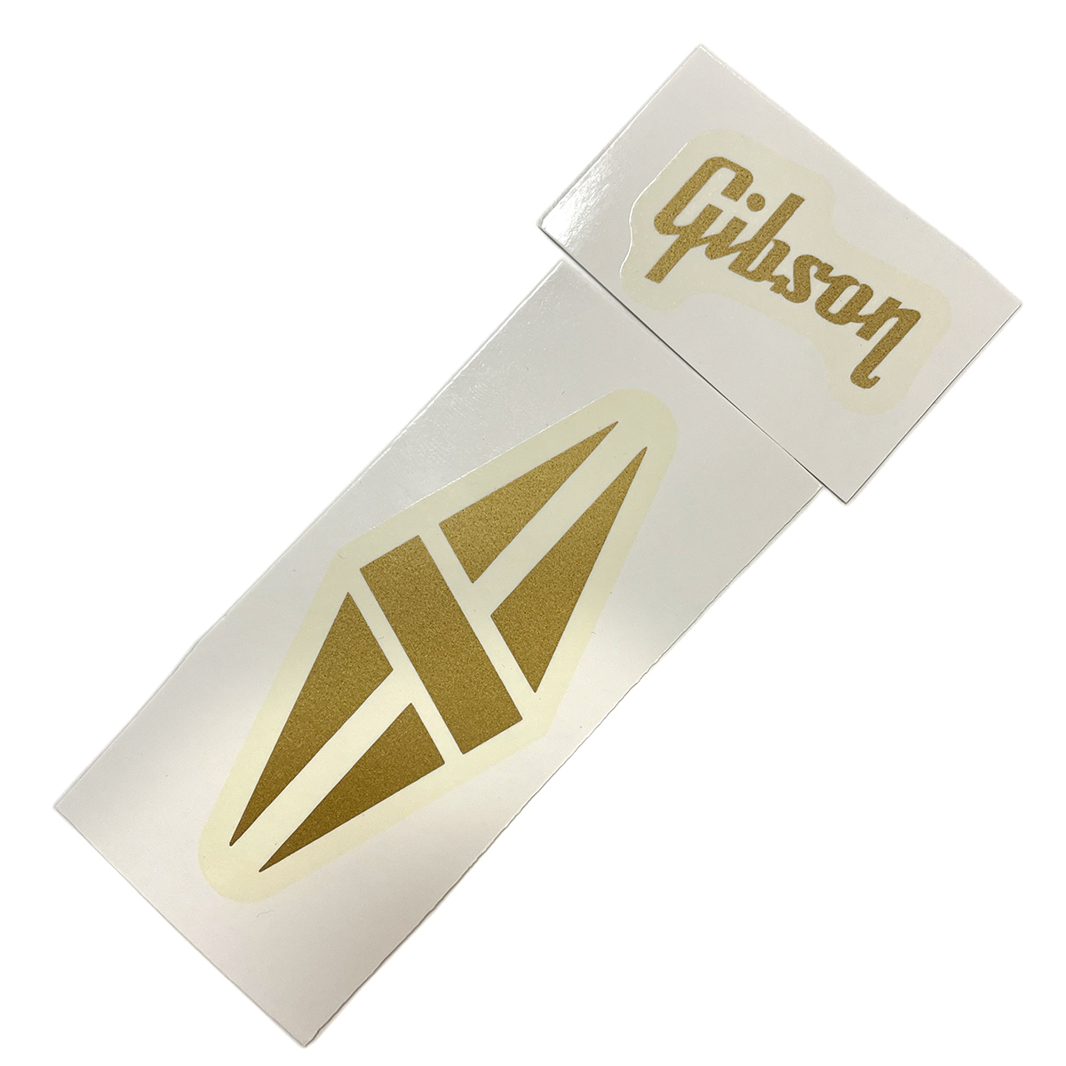 ゴールドのGibsonロゴとダイヤモンドインレイ　水貼りデカールセット_画像2