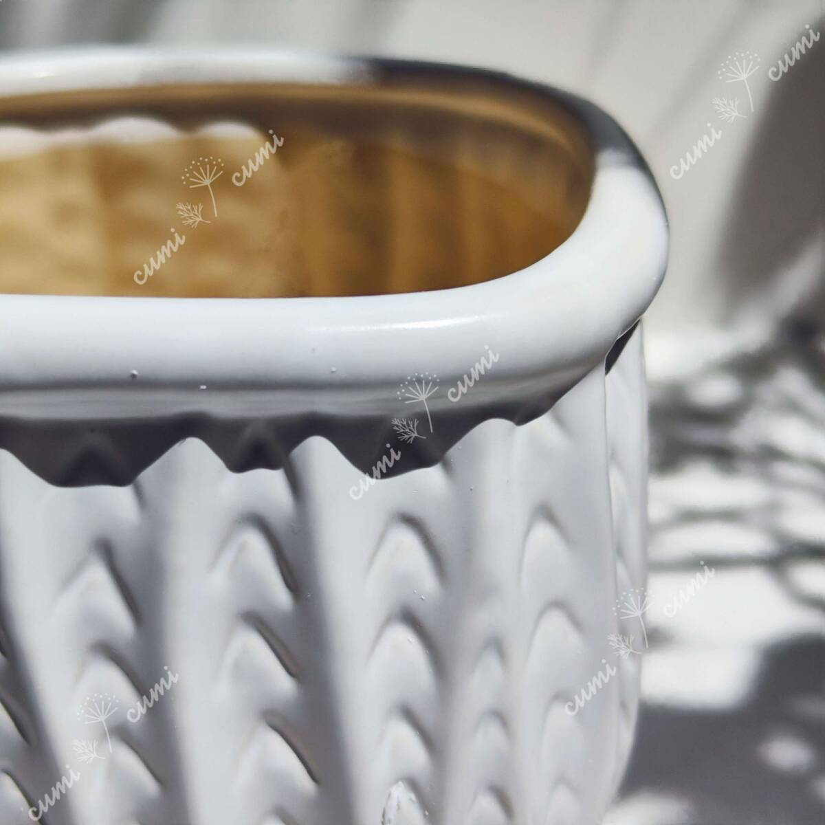 【複割】韓国 シンプル 白色 植木鉢 おしゃれ 室内 陶器鉢 多肉 植物 鉢植え　激安 レア インテリア プレゼント 海外 盆栽 花瓶