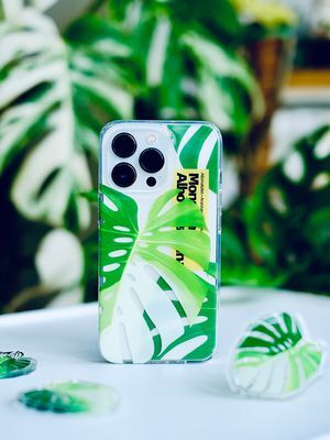 [ clear VERSION ]. entering monstera iphone smartphone case . obi plant decorative plant rare present abroad recommendation popular design decorative plant 