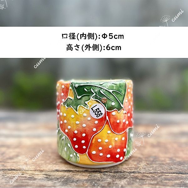 【手描き小鉢AC②】韓国 手描き小鉢シリーズ かわいい 植木鉢 室内 多肉 鉢カバー 陶器鉢 プレゼント 海外 盆栽　激安 レア _画像2