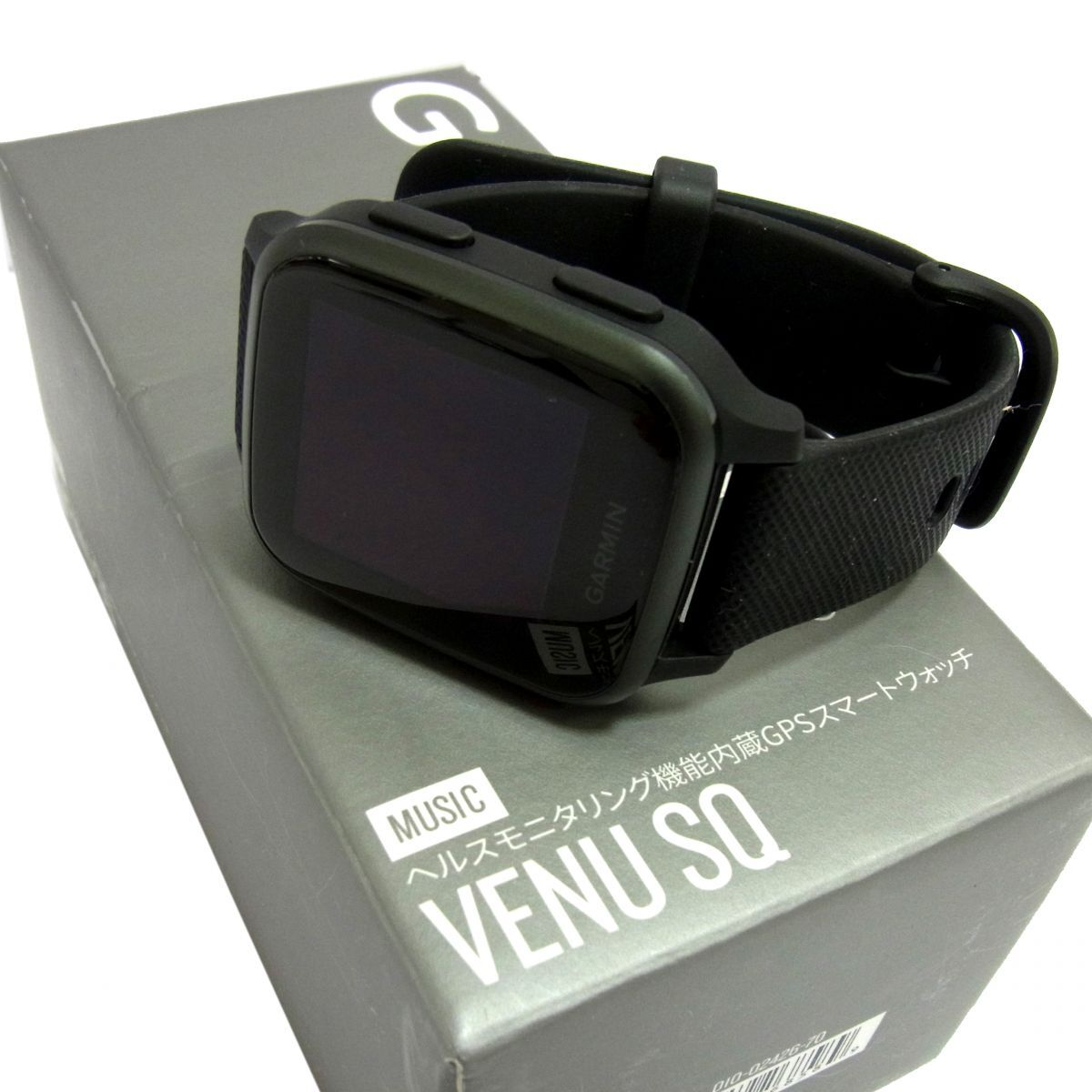 美品 定価37,800■GARMIN ガーミン Venu Sq Music Black Slate スマートウォッチ 腕時計 フィットネス Suica対応 GPS メンズ レディースの画像1