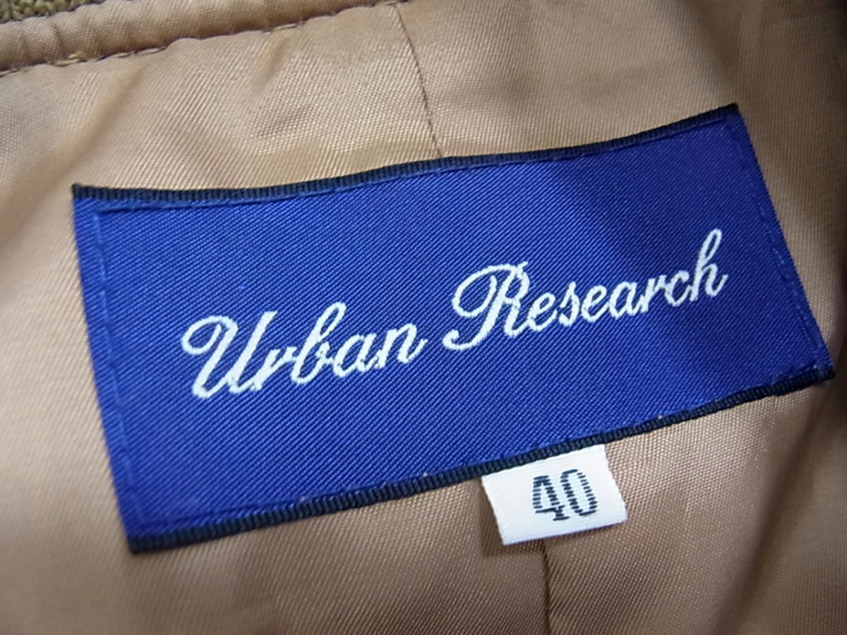 山羊革◇URBAN RESEARCH ゴートレザー MA-1 フライトジャケット ダークブラウン リブニット アーバンリサーチ メンズ_画像6