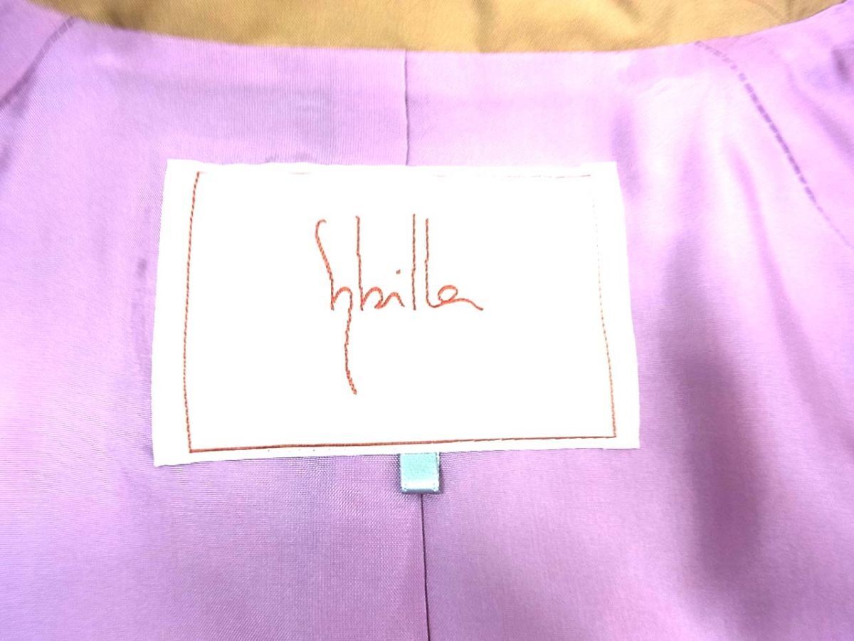 ◆Sybilla シビラ スプリングコート シルク混 デザインコート レディース_画像8