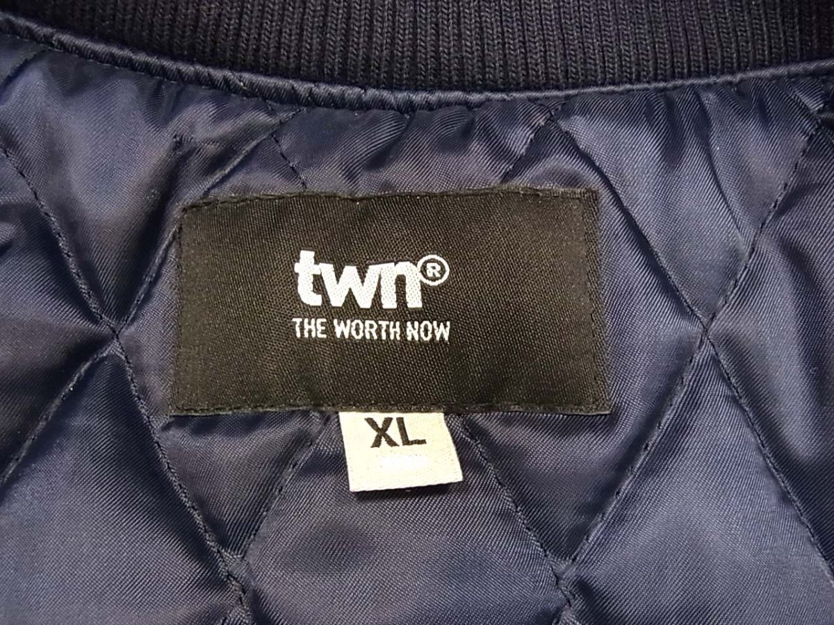 美品◆twn 21AW バーシティジャケット スタジャン 中綿入り ティーダブリュエヌ メンズ_画像6