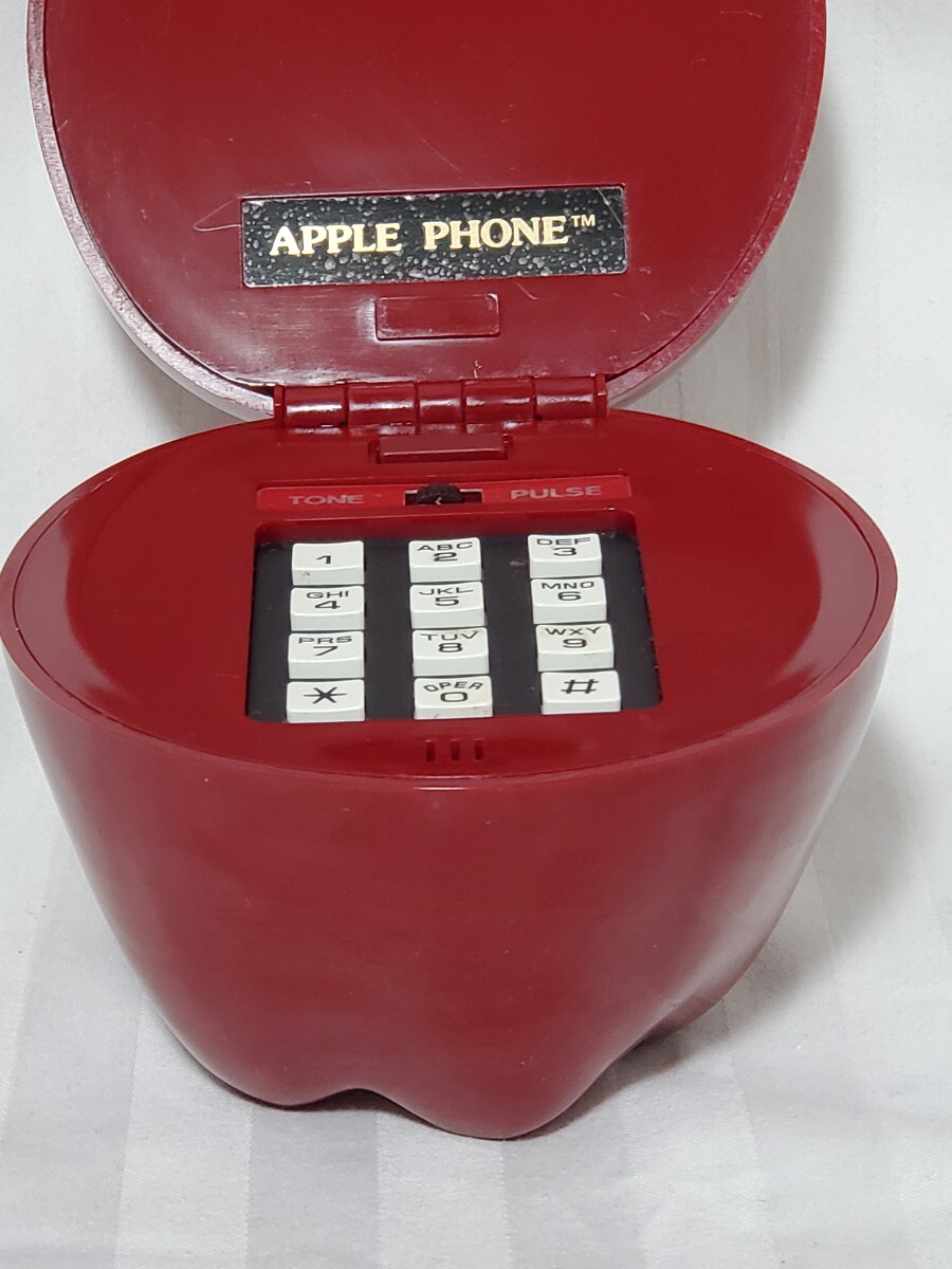  ultra rare Showa Retro APPLE PHONE apple type telephone machine junk 