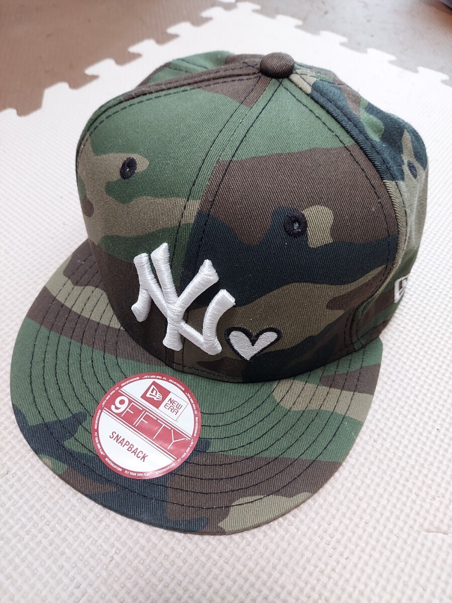 ニューエラ☆ NYヤンキース☆ 9FIFTY カモフラ柄ベースボールキャップ_画像1