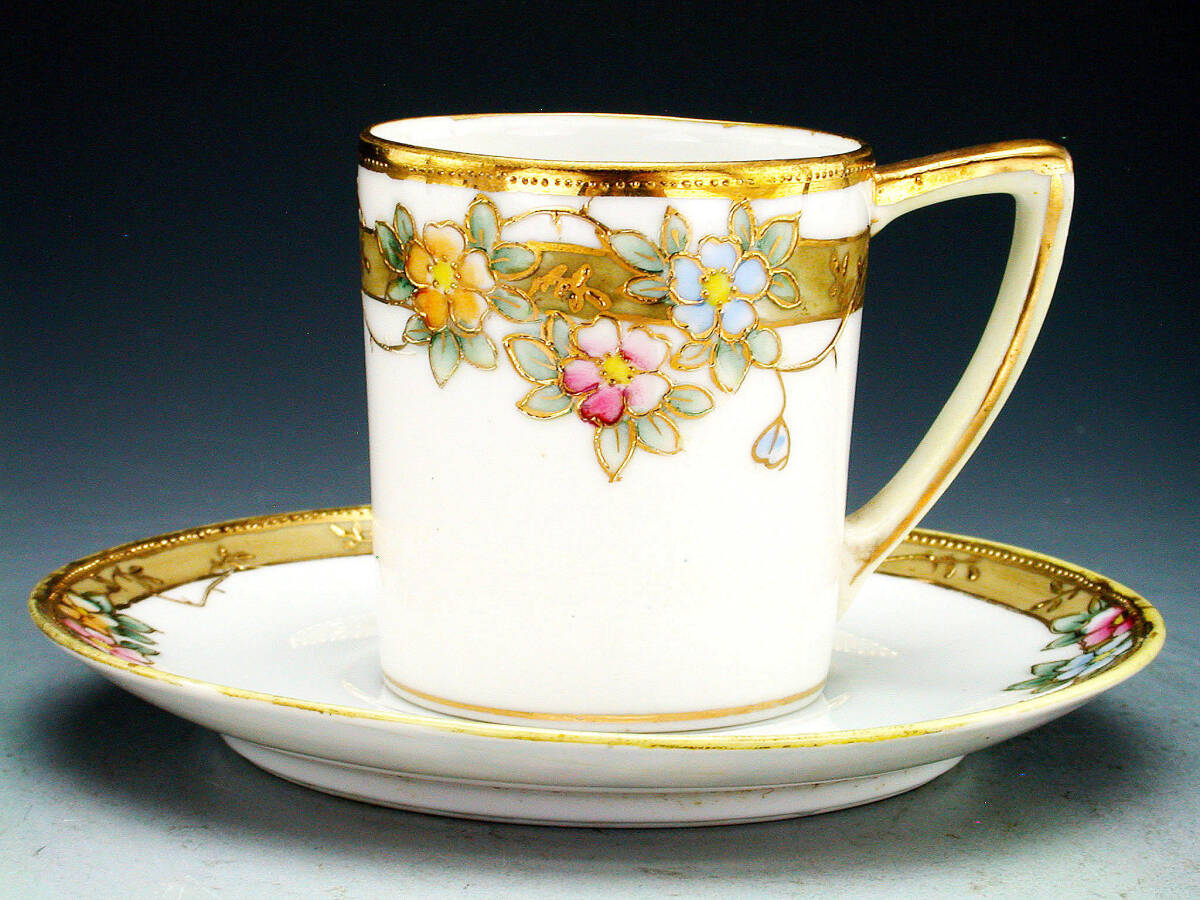  Old Noritake . goods!! Old Noritake * gold . on ivy rose ream ... cabinet cup 