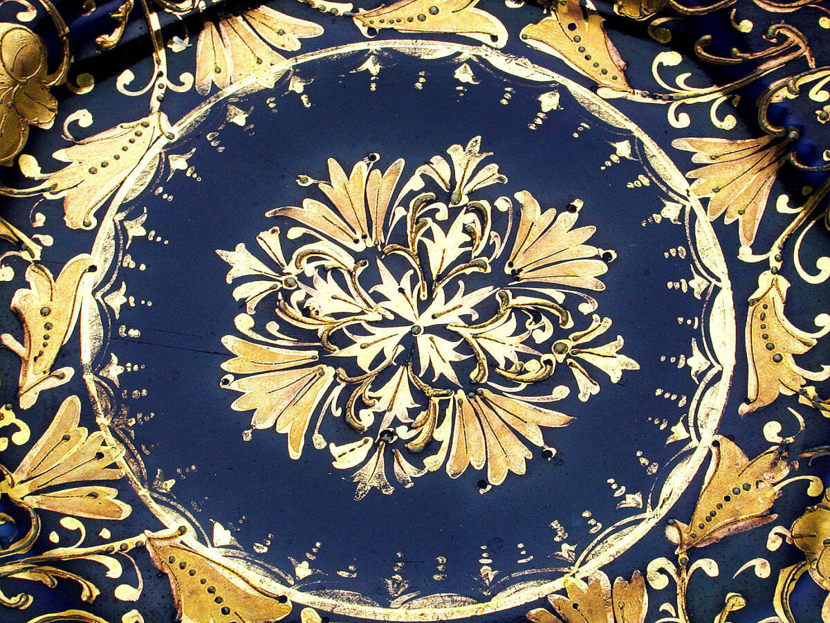  the first period Old Noritake . goods!! Old Noritake * gold . on .. Indigo ground . equipment ornament . ornament plate 