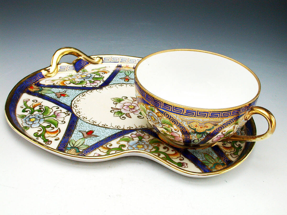  Old Noritake . товар!! Old Noritake * золотой . сверху ..... map снэки tray cup * Duo 