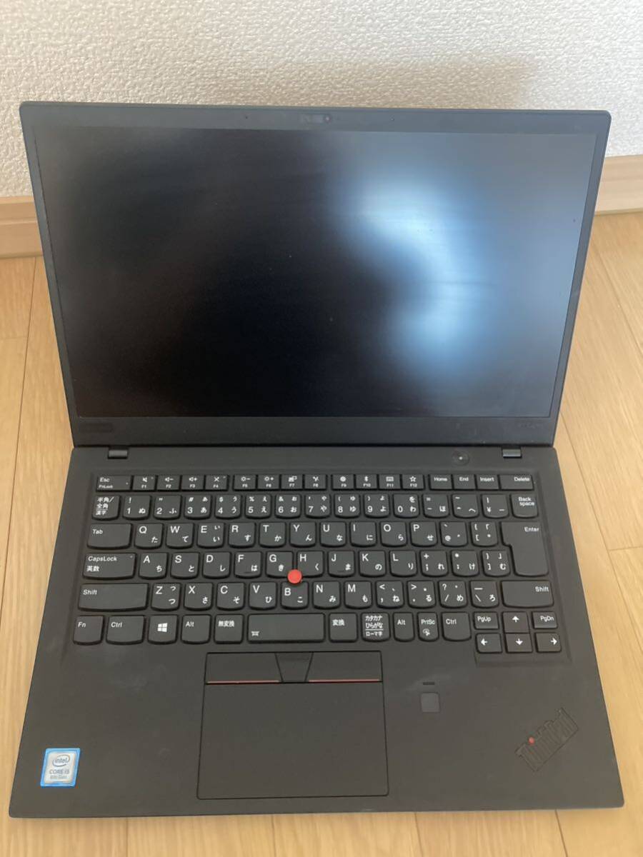 ジャンク品【通電確認済】シンクパッドX1ノートパソコンThinkPad レノボLenovo 6thGeneration部品取り修理転売にも_画像1