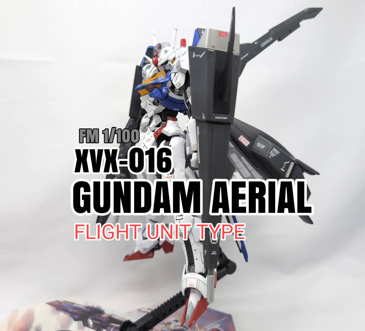 1/100FM　エアリアル　フライトユニット装備型　改修塗装済み完成品　ガンダム　ガンプラ_画像1