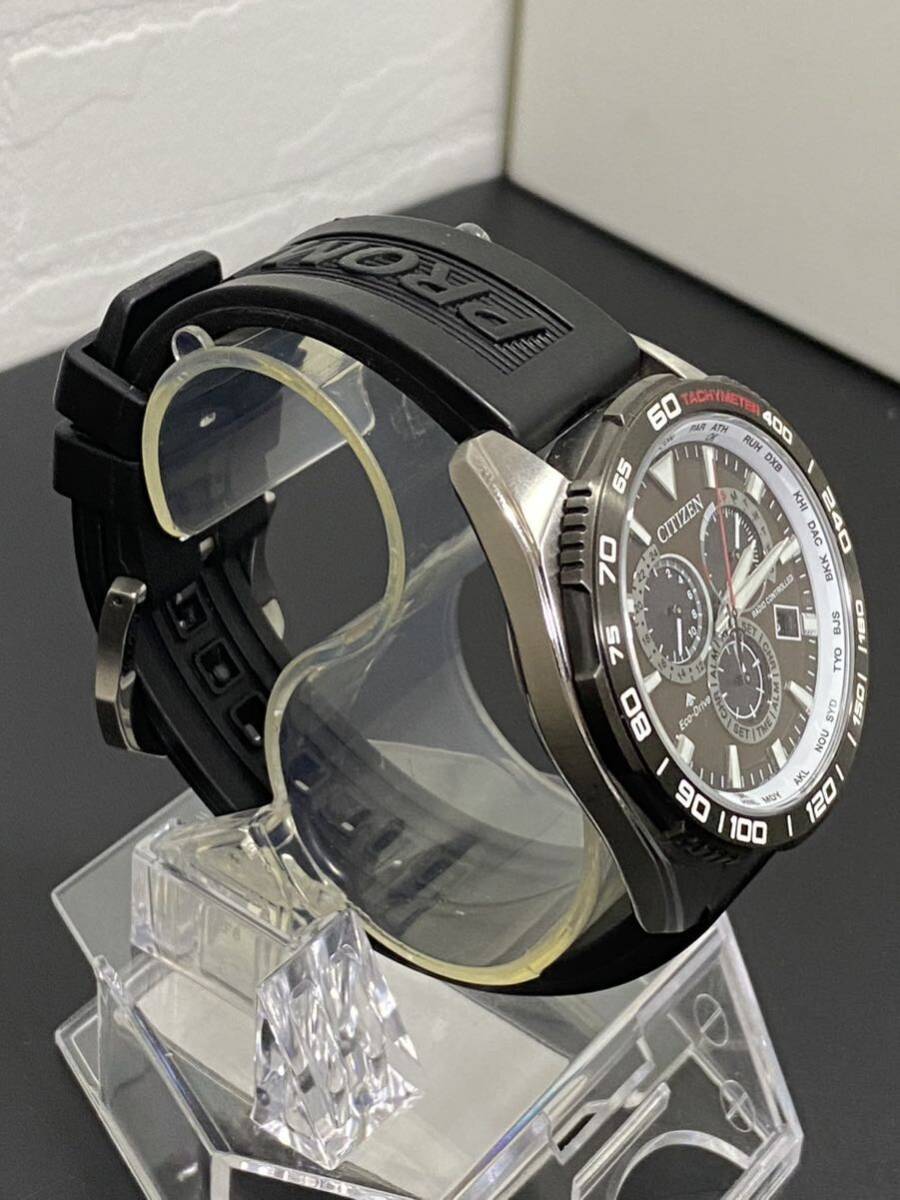 ★1円〜♪★極美必見★CITIZEN PROMASTER ECO-DRIVE シチズン プロマスター エコドライブ 電波ソーラークロノグラフ【CB5036-10X】E660_画像4