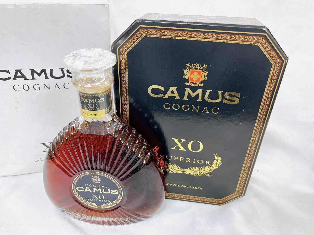 CAMUS XO SUPERIOR COGNAC 700ml 40% 缶型箱付 カミュ スペリオール コニャック ブランデー 古酒 未開栓 希少_画像1