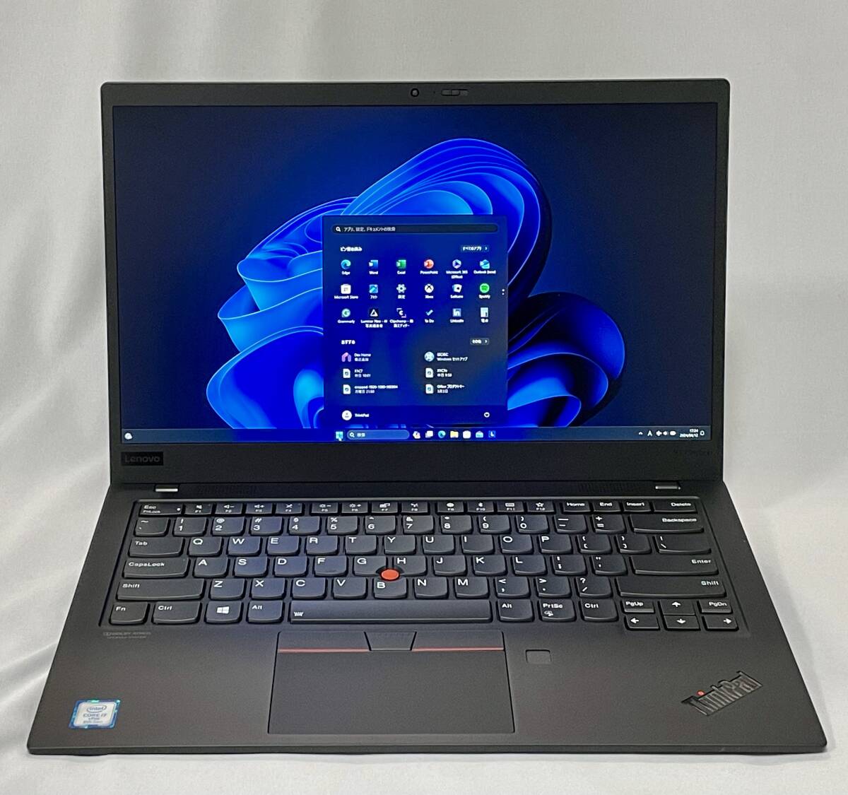 ほぼ未使用 ThinkPad X1 Carbon - MS Office 2021付き - CPU i7 / MEM 16GB / SSD 512GB / 2K LCD / Win11 Pro 64の画像2