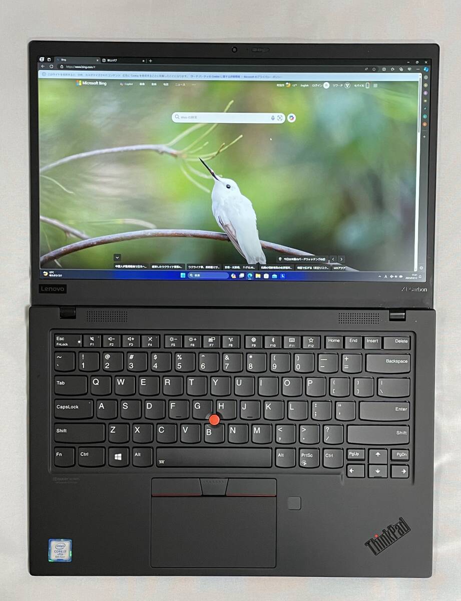 ほぼ未使用 ThinkPad X1 Carbon - MS Office 2021付き - CPU i7 / MEM 16GB / SSD 512GB / 2K LCD / Win11 Pro 64の画像5