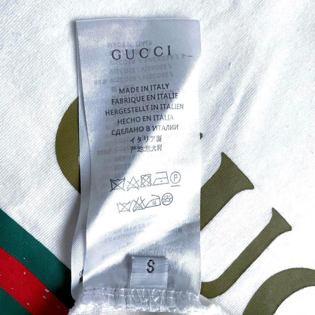 GUCCI　グッチ　ロゴTシャツ　レディース　サイズS 0021_画像7