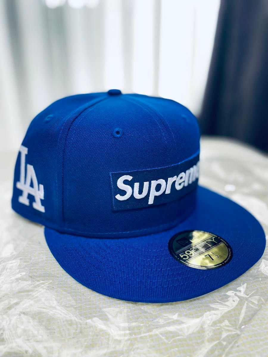 Supreme MLB Teams Box Logo New Era "Dark Royal" Dodgers ドジャース