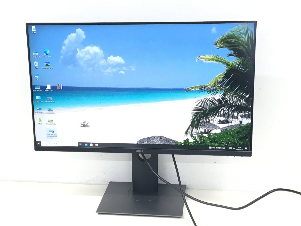 DELL 27型 液晶モニタ- P2719H フルHD（1920x1080） 昇降・回転可能 2018年製　中古品　（管：2E-M）_画像1