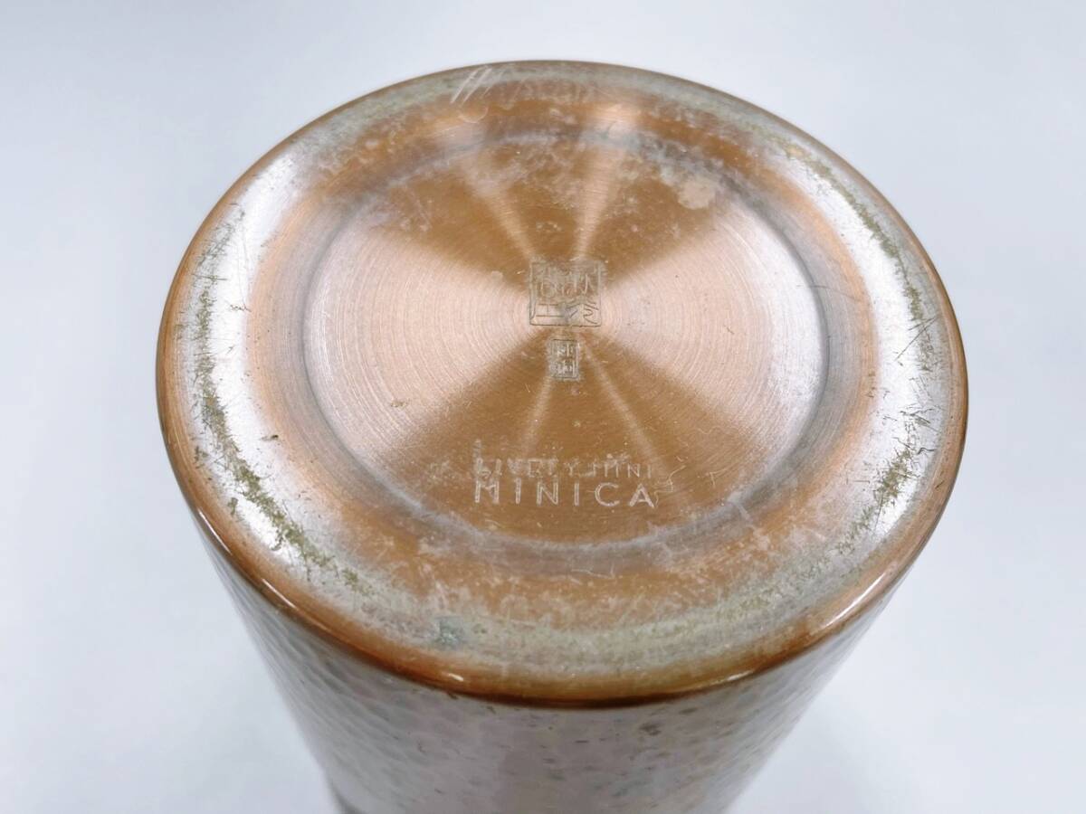 純銅製 茶筒 MINICA ブロンズ 茶缶 煎茶道具 保存容器 LIVELY MINI 茶葉入れ 銅製 茶道具_画像9