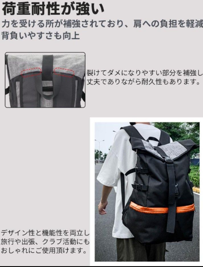 リュック バックパック ナイロン ブラック リュックサック キャンプ 登山 黒 メンズ