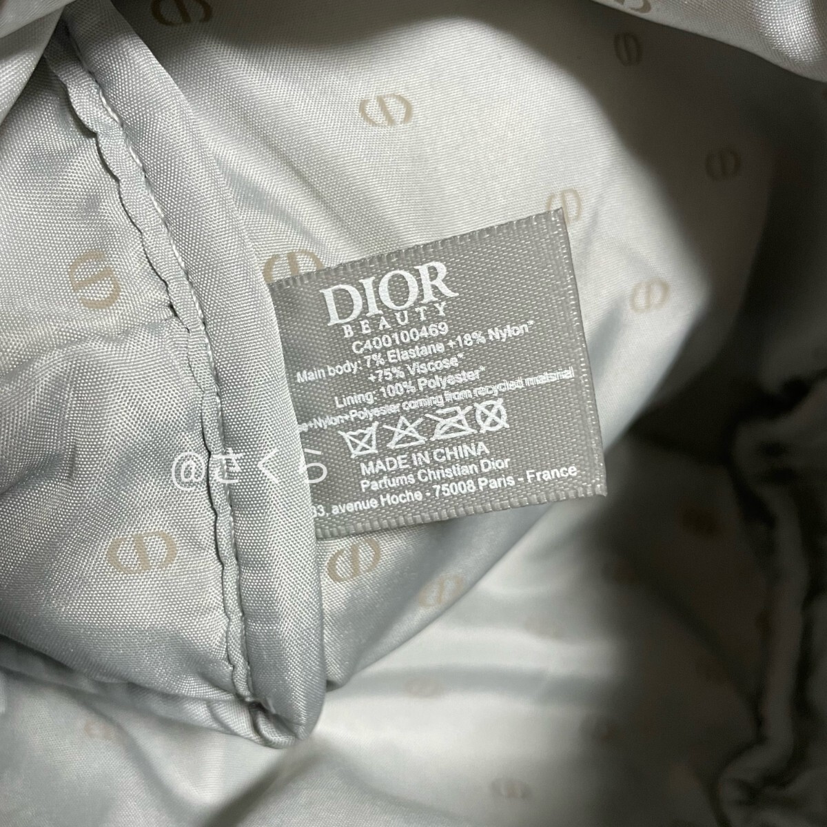 ディオール Dior ノベルテポーチ 化粧ポーチ ノベルティ クリスチャンディオール　ブルー　デニムポーチ　非売品　新品未使用_画像6