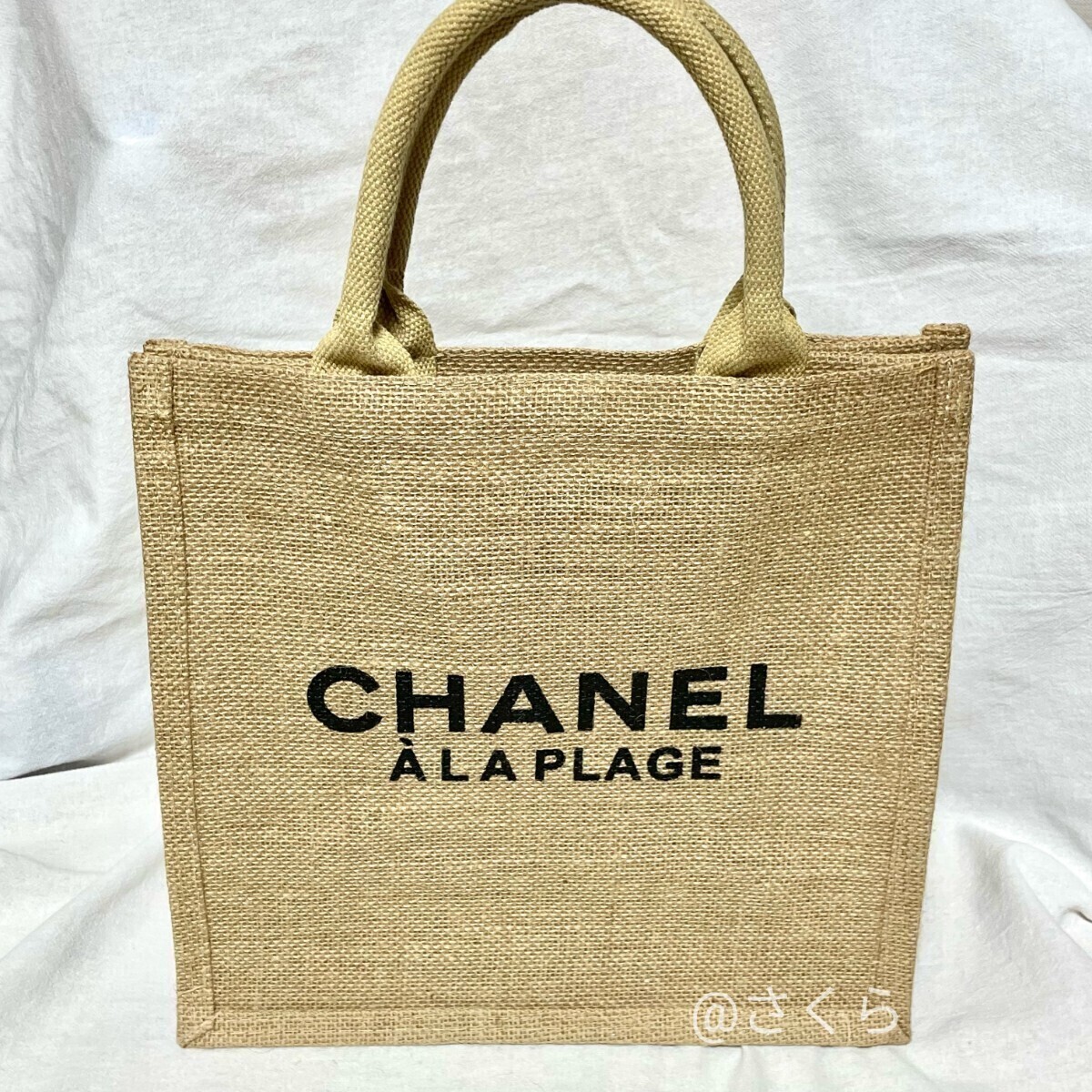 シャネル CHANEL ノベルティトートバッグ A LA PLAGE リネン シャネル CHANEL ノベルティトートバッグ A LA PLAGE リネン