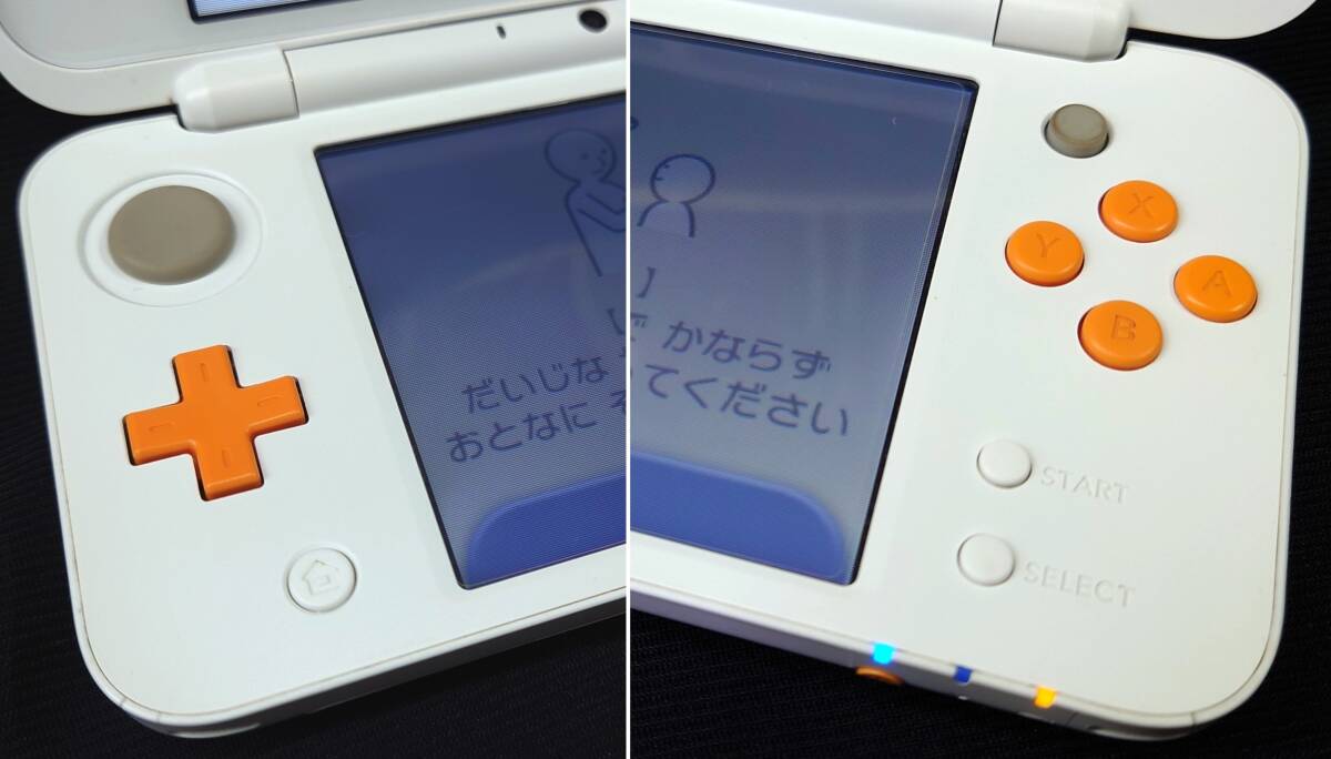  nintendo New Nintendo 2DSLL корпус белый × orange & AC адаптор работа OK /Nintendo2DS LL