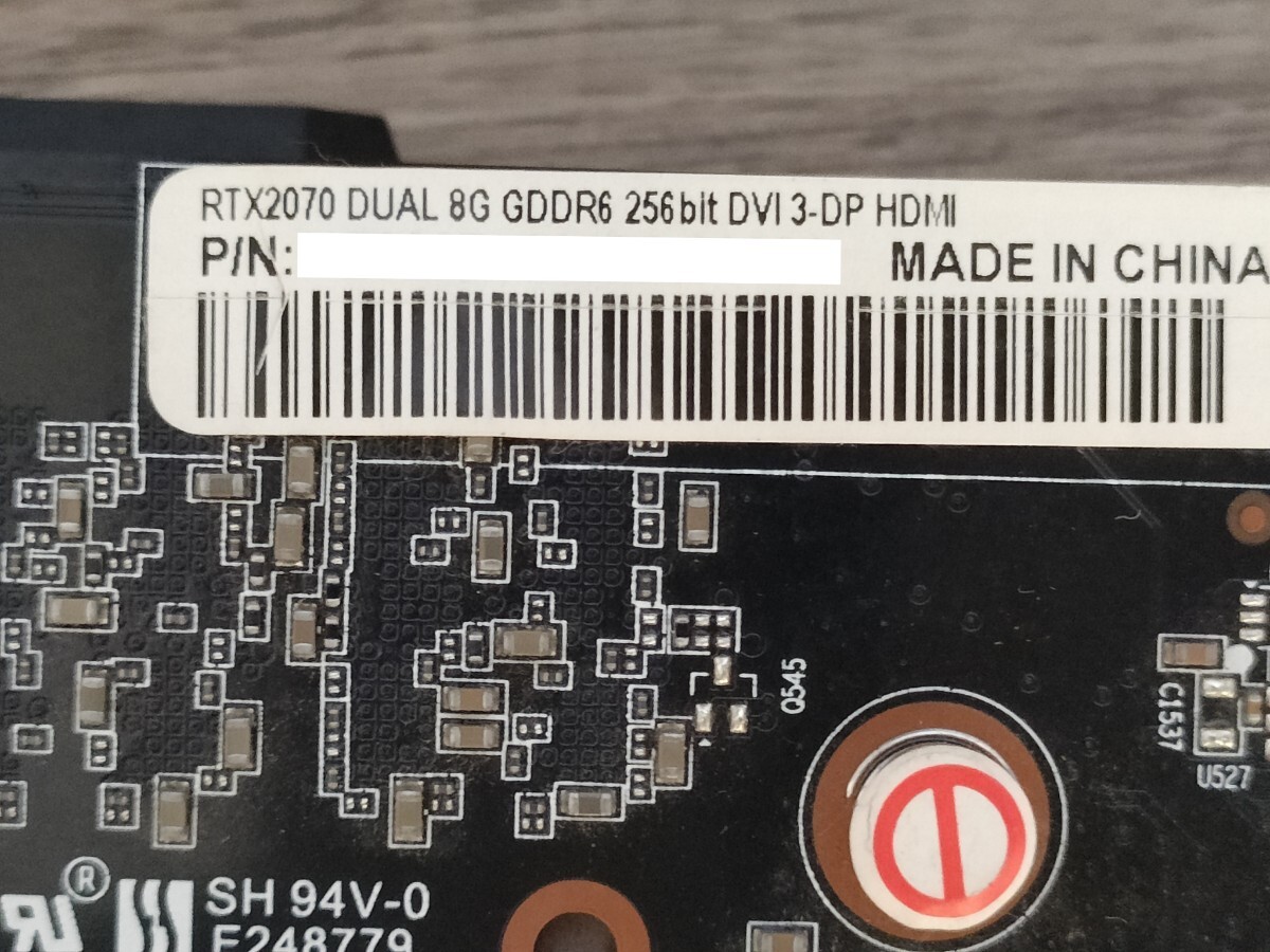 NVIDIA Palit GeForce RTX2070 8GB DUAL [ graphics board ]