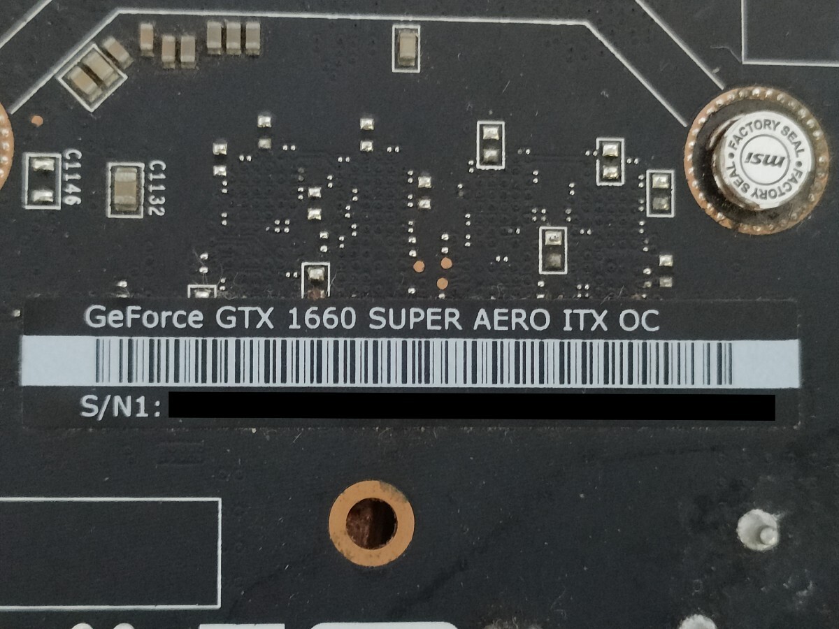 NVIDIA MSI GeForce GTX1660Super 6GB AERO ITX OC 【グラフィックボード】_画像7
