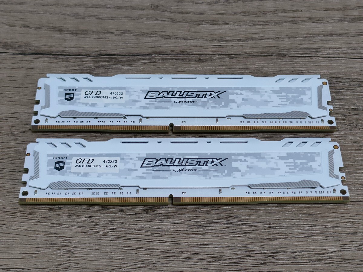 CFD BALLISTIX Micron DDR4 2400MHz 16GB×2 листов итого 32GB [ настольный память ]