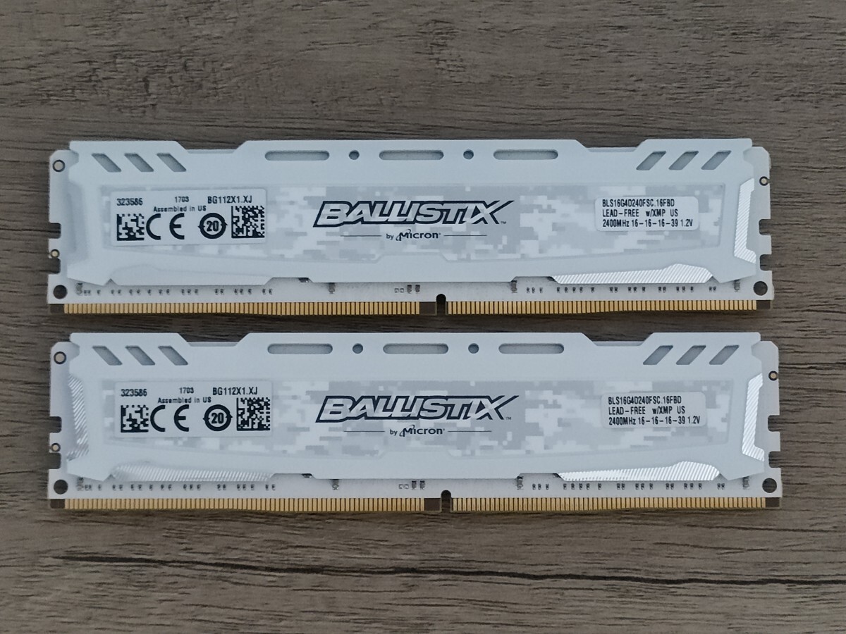 CFD BALLISTIX Micron DDR4 2400MHz 16GB×2 листов итого 32GB [ настольный память ]