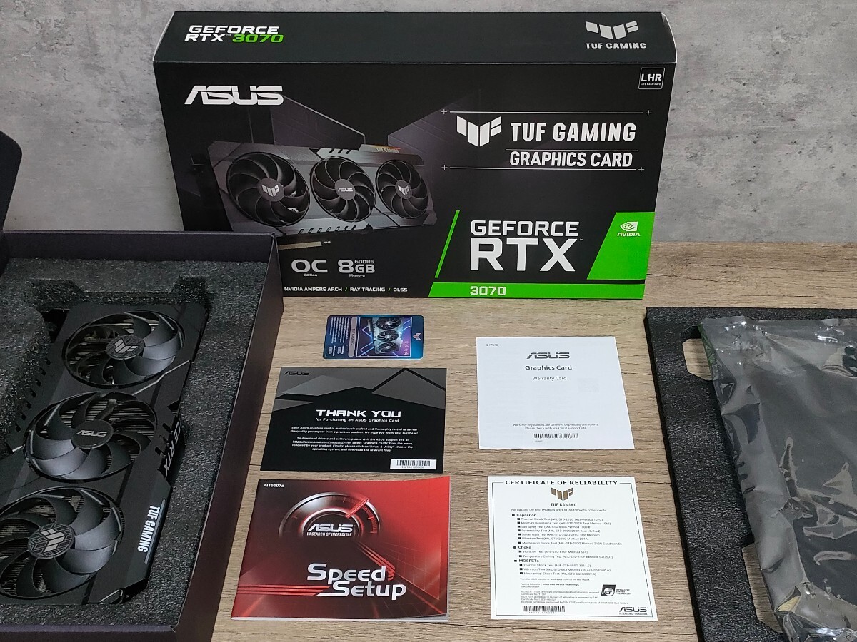 NVIDIA ASUS GeForce RTX3070 8GB TUF GAMING OC V2 LHR 【グラフィックボード】　_画像2