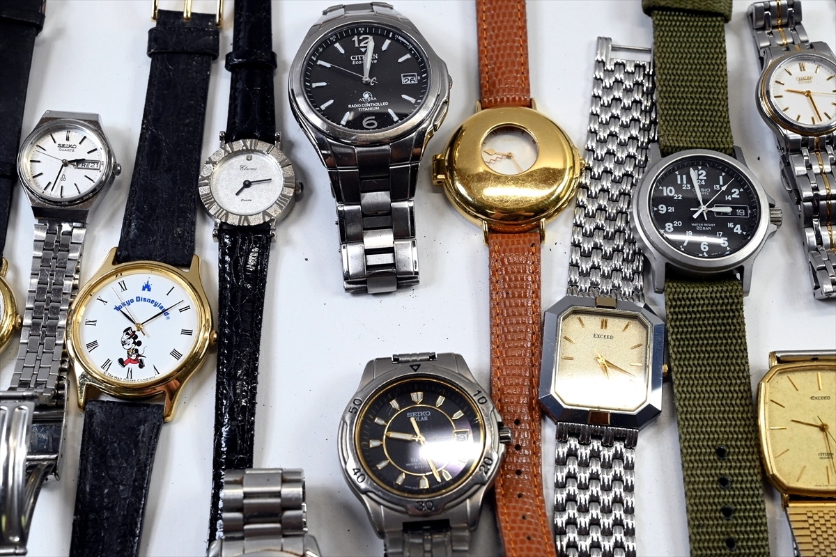 腕時計30本セット CITIZEN/SEIKO/ATESSA/CASIO/EXCEED/SILVER/BURBERRYS/ALBA クオーツ ビンテージ 大量 まとめ 売り ジャンク メンズ 3_画像5