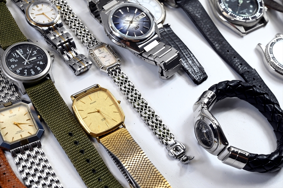 腕時計30本セット CITIZEN/SEIKO/ATESSA/CASIO/EXCEED/SILVER/BURBERRYS/ALBA クオーツ ビンテージ 大量 まとめ 売り ジャンク メンズ 3_画像10