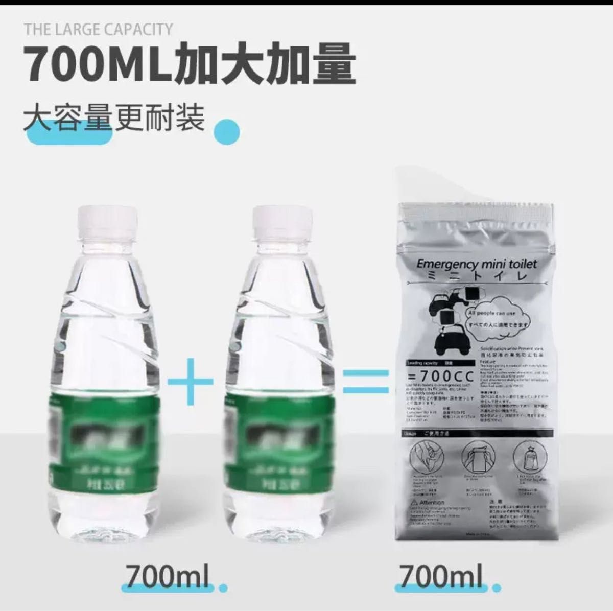 簡易トイレ 携帯トイレ 携帯用 ポータブルトイレ コンパクト 防災 災害 非常用 避難用 登山 車 釣り１０個セット アウトドア