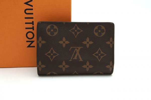 【使用わずか】ルイヴィトン Louis Vuitton モノグラム ポルトフォイユジュリエット フューシャ 2つ折財布 レディース 定価約10万 A53_画像2