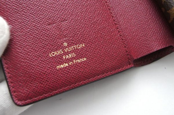 【使用わずか】ルイヴィトン Louis Vuitton モノグラム ポルトフォイユジュリエット フューシャ 2つ折財布 レディース 定価約10万 A53_画像10