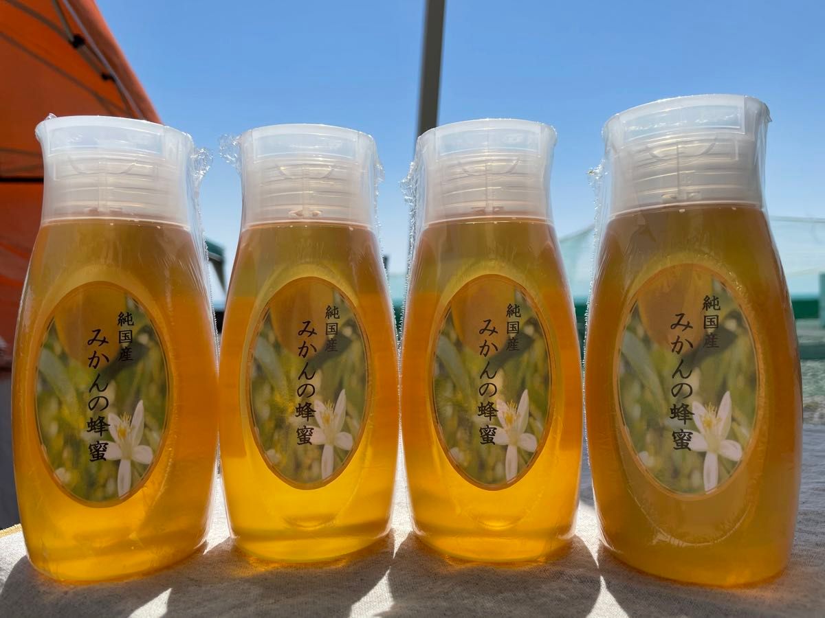 国産純粋みかんハチミツ500g 4本セット 蜂蜜