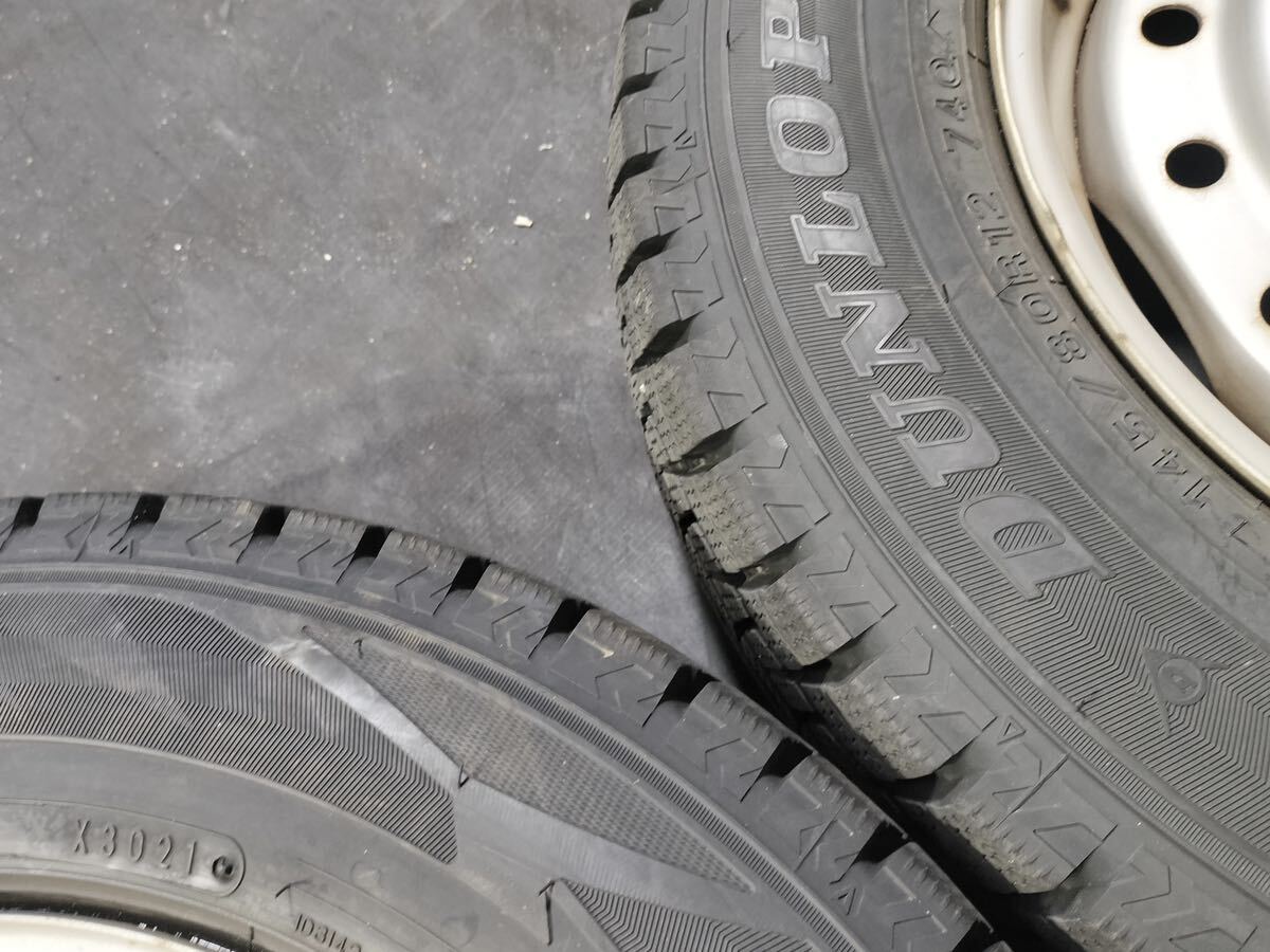 145/80R12 スタッドレス ダンロップWM02 4J 100-4H ハブ54 647670_画像6