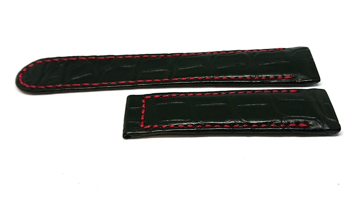 EBEL Ebel original crocodile belt 22mm metal fittings width 19mm black unused 35L7CH[EBEL3]