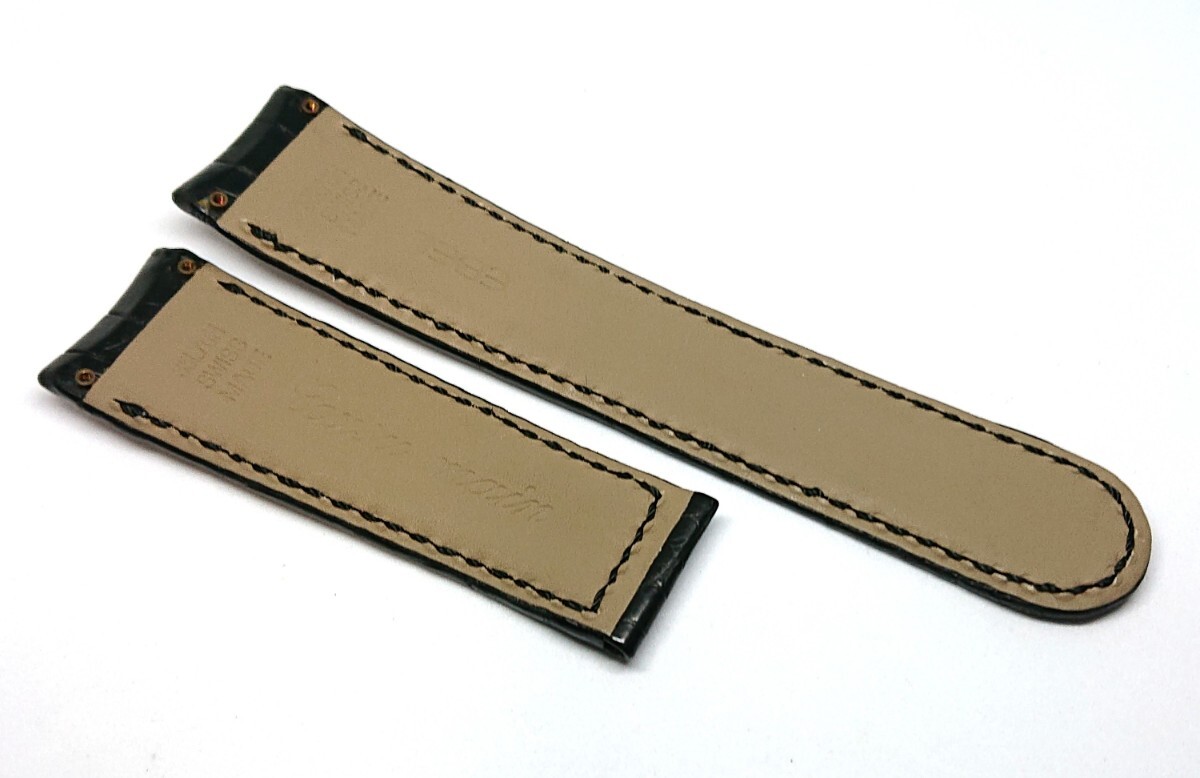 EBEL Ebel original crocodile belt 22mm metal fittings width 19mm black unused 35L7CH[EBEL4]