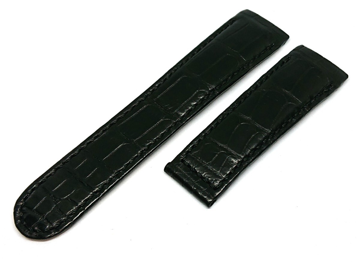 EBEL Ebel original crocodile belt 22mm metal fittings width 19mm black unused 35L7CH[EBEL4]