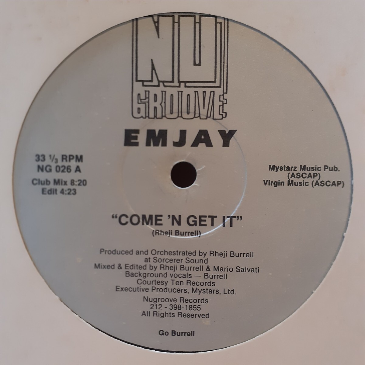 EMJAY / COME 'N GET IT /NU GROOVE,RHEJI BURRELL,80'S,90'S DEEP HOUSE/SOULPHICTION,RE-EDIT 元ネタ！！_画像1