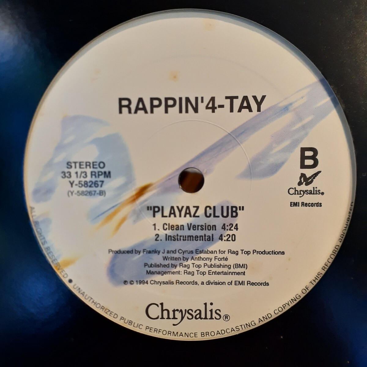 RAPPIN' 4-TAY / PLAYAZ CLUB /G-RAP,GANGSTA RAP,G-FUNK,ウエッサイ/JUDY CLAY & WILLIAMBELL ,PRIVATE NUMBER ネタ_画像2