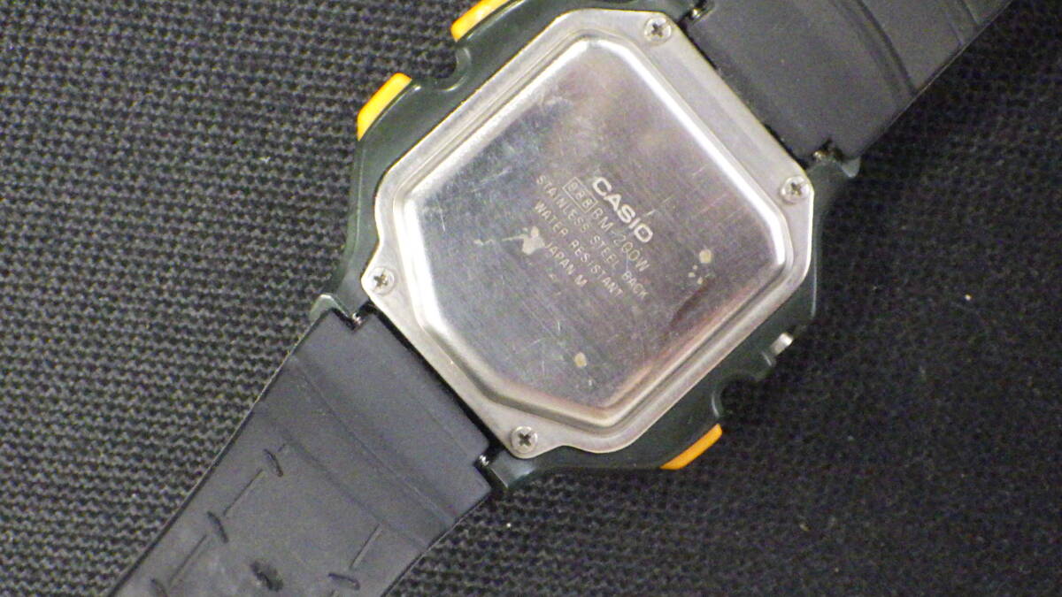 レトロ CASIO カシオ BAROMETER バロメーター【BM-200W】メンズ デジタル腕時計 動作品 の画像2